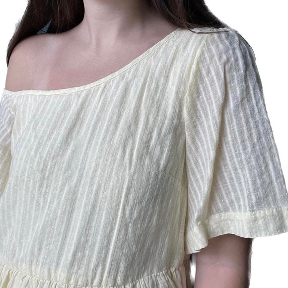 Mellow Yellow Asymmetrical Shoulder Dress - Picture 6 of 6